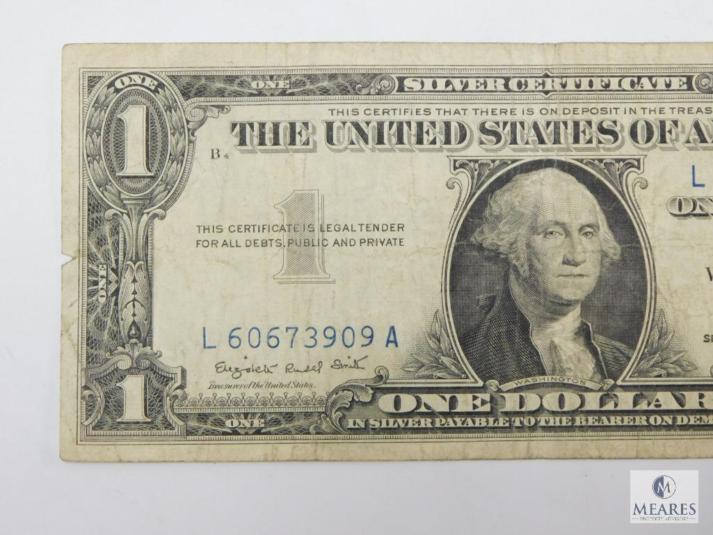 Four $1.00 Silver Certificates, Circulated