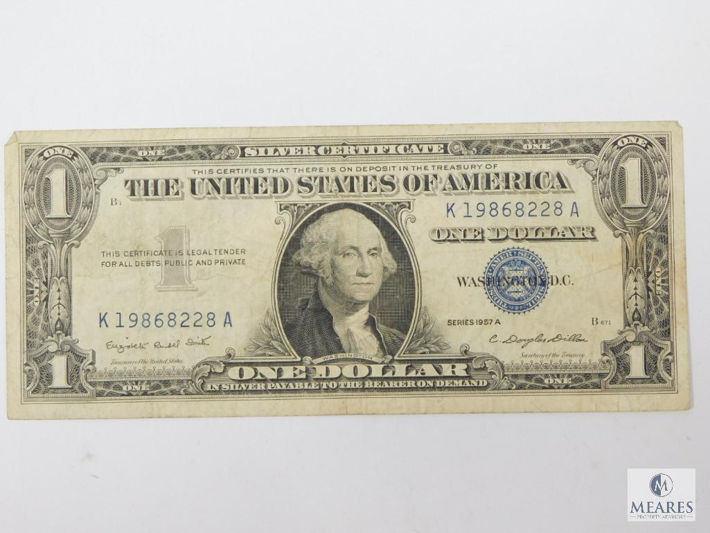 Four $1.00 Silver Certificates, Circulated