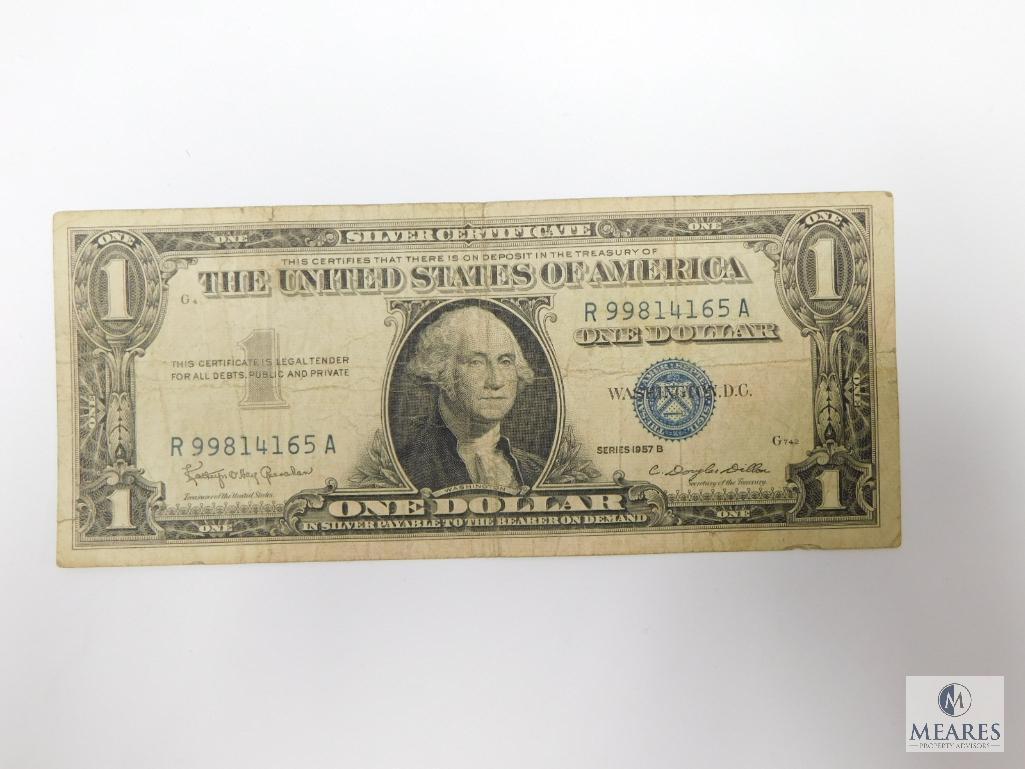 Four $1.00 Silver Certificates, Circulated