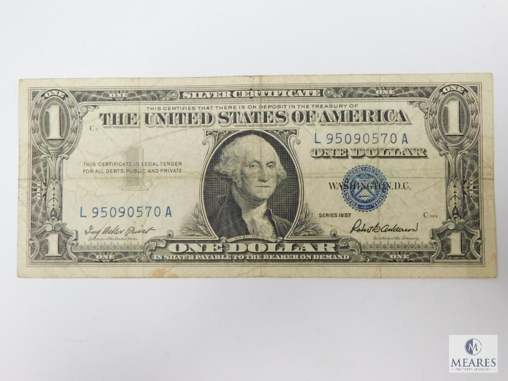 Four $1.00 Silver Certificates, Circulated