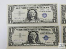 Scarce 11 Sequential 1957 $1.00 Silver Certificates, All Choice Crisp, UNC