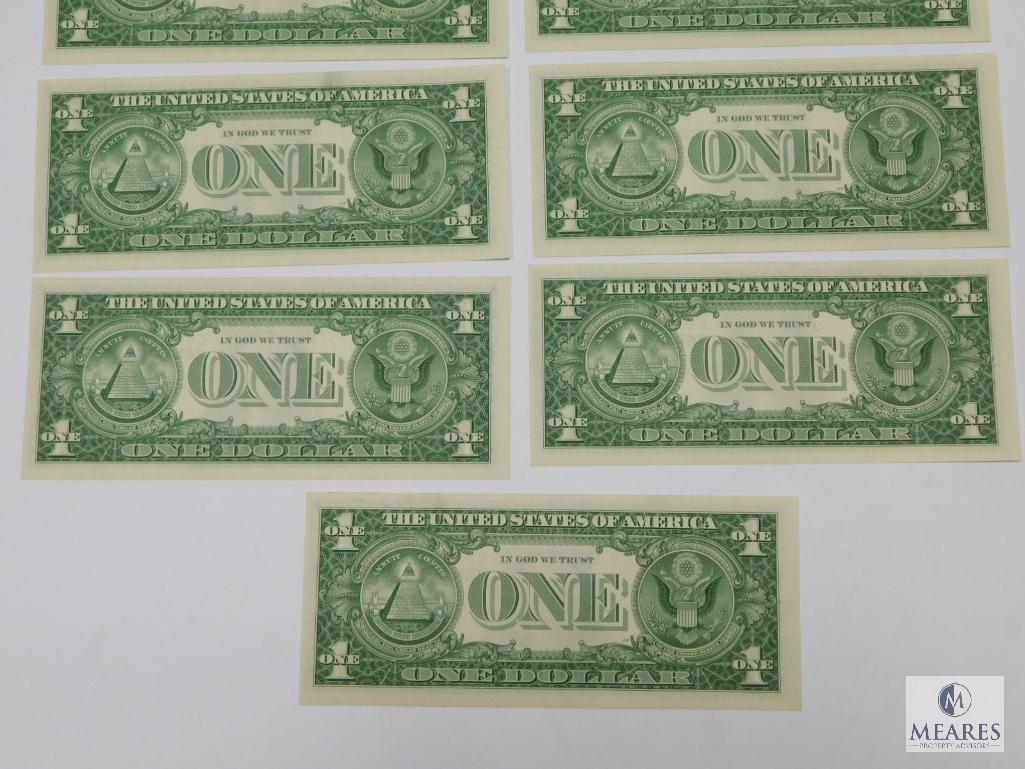 Scarce 11 Sequential 1957 $1.00 Silver Certificates, All Choice Crisp, UNC