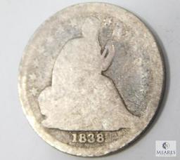 1838 Liberty Seated Dime, AG