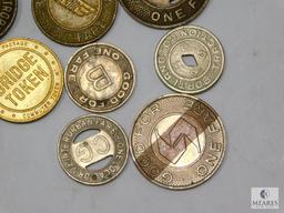 10 Different Vintage Transportation Tokens