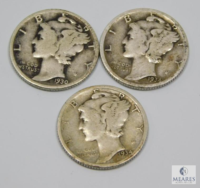 1930, 1934 P-D Mercury Dimes