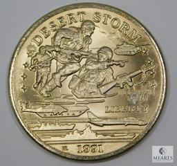 1991 $5.00 Hutt River Province Desert Storm Commemorative Coin, The Fighting Marines, BU