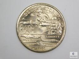 1991 $5.00 Hutt River Province Desert Storm Commemorative Coin, M-100 Tow Missile, BU