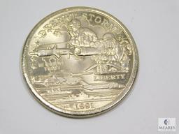 1991 $5.00 Hutt River Province Desert Storm Commemorative Coin, M-100 Tow Missile, BU