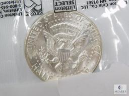 1964 BU Kennedy Half In Original Littleton Plastic