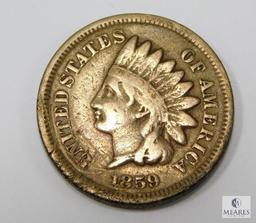 1859 Indian Head Cent, VG-F