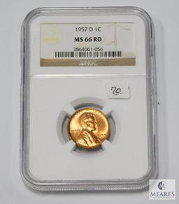 1957-D Lincoln Professional Grade, NGC MS 66 RD