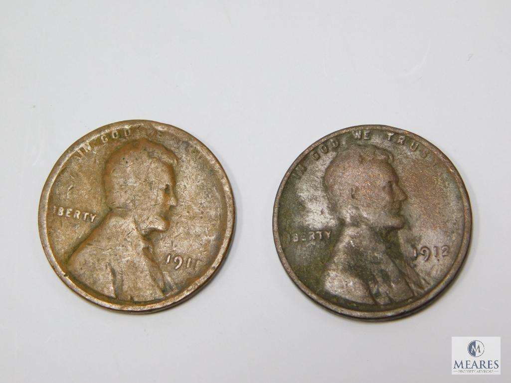 Lincoln Cents 1909, 1910, 1911, 1912, 1913, 1914