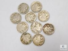 10 Buffalo Nickels in 1920's & All Mint Marked