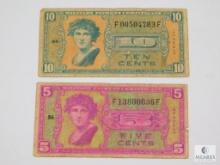 Military Payment Certificates Series 541 5 Cent & 10 Cent, 1958-1961