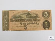 February 17th, 1864 $5.00 Confederate Note
