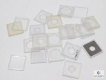 20 Assorted Square Hard Plastic Coin Holders