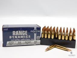 50 Rounds Fiocchi Range Dynamics .223 55 Grain FMJBT