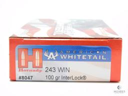 20 Rounds Hornady American Whitetail .243 Win 100 Grain Interlock