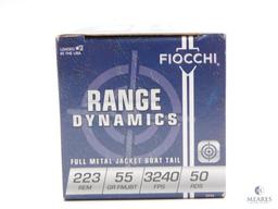 50 Rounds Fiocchi Range Dynamics .223 55 Grain FMJBT