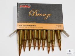 20 Rounds PMC Bronze 308 Winchester 147 Grain FMJ-BT