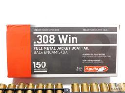 20 Rounds Aguila .308 Win 150 Grain FMJBT