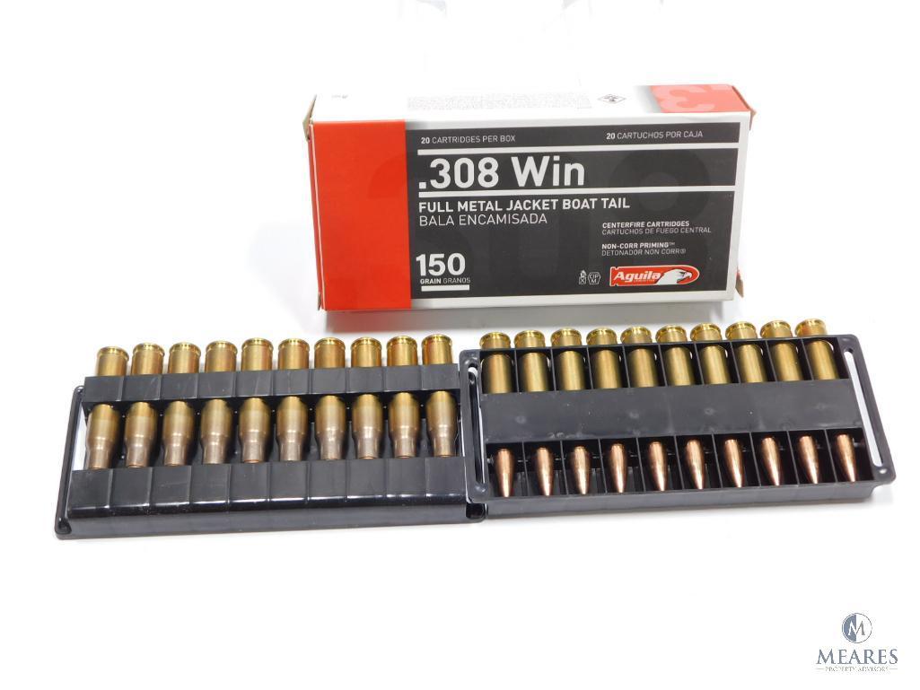 20 Rounds Aguila .308 Win 150 Grain FMJBT