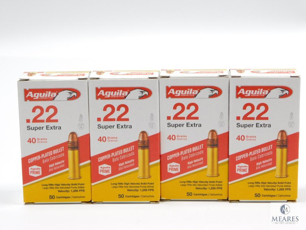 200 Rounds Aguila .22 LR Super Extra Copper Plated Bullet 40 Grain