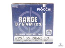 50 Rounds Fiocchi Range Dynamics .223 55 Grain FMJBT