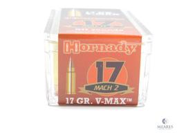 50 Rounds Hornady .17 Mach 2 With 17 Grain V-Max Bullet