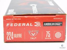 20 Rounds Federal American Eagle .224 Valkyrie 75 Grain TMJ