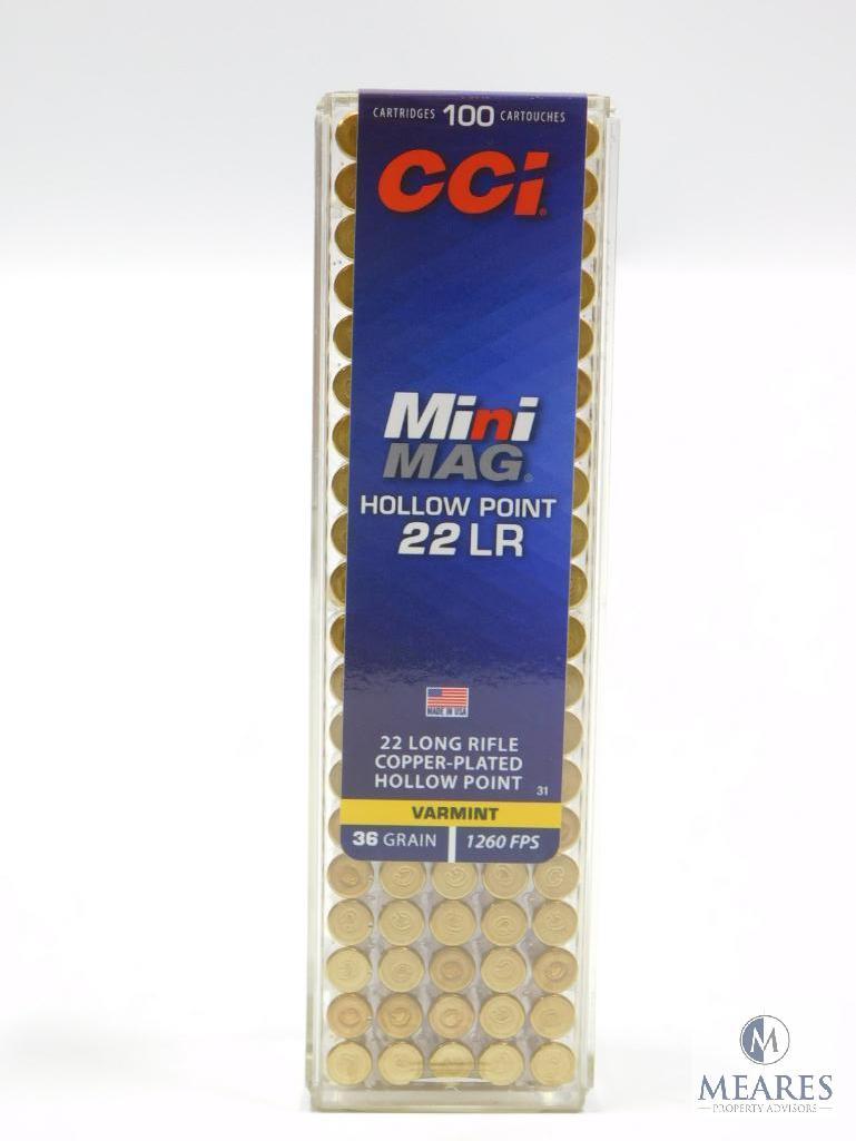 100 Rounds CCI .22LR Mini-Mag Varmint, 36 Grain Copper Plated HP 1260 FPS