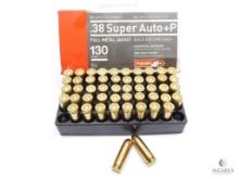 50 Rounds Aguila .38 Super Auto +P 130 Grain FMJ