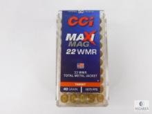 50 Rounds CCI Maxi Mag .22 Magnum Ammunition - 40-grain TMJ