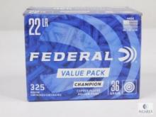 325 Rounds Federal Champion .22LR Ammunition - 36-grain Hollow Point