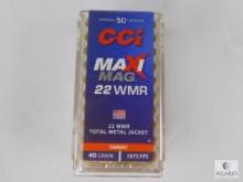 50 Rounds CCI Maxi-Mag .22 Magnum Ammo. 40 Grain TMJ