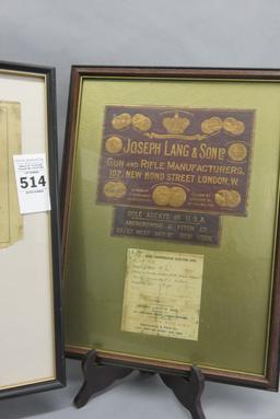 Lot of Framed Gun Manufacturer Ads