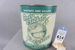 Davy Crockett Oyster Can