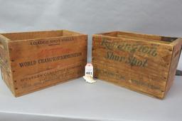 2 Woden Ammo Boxes