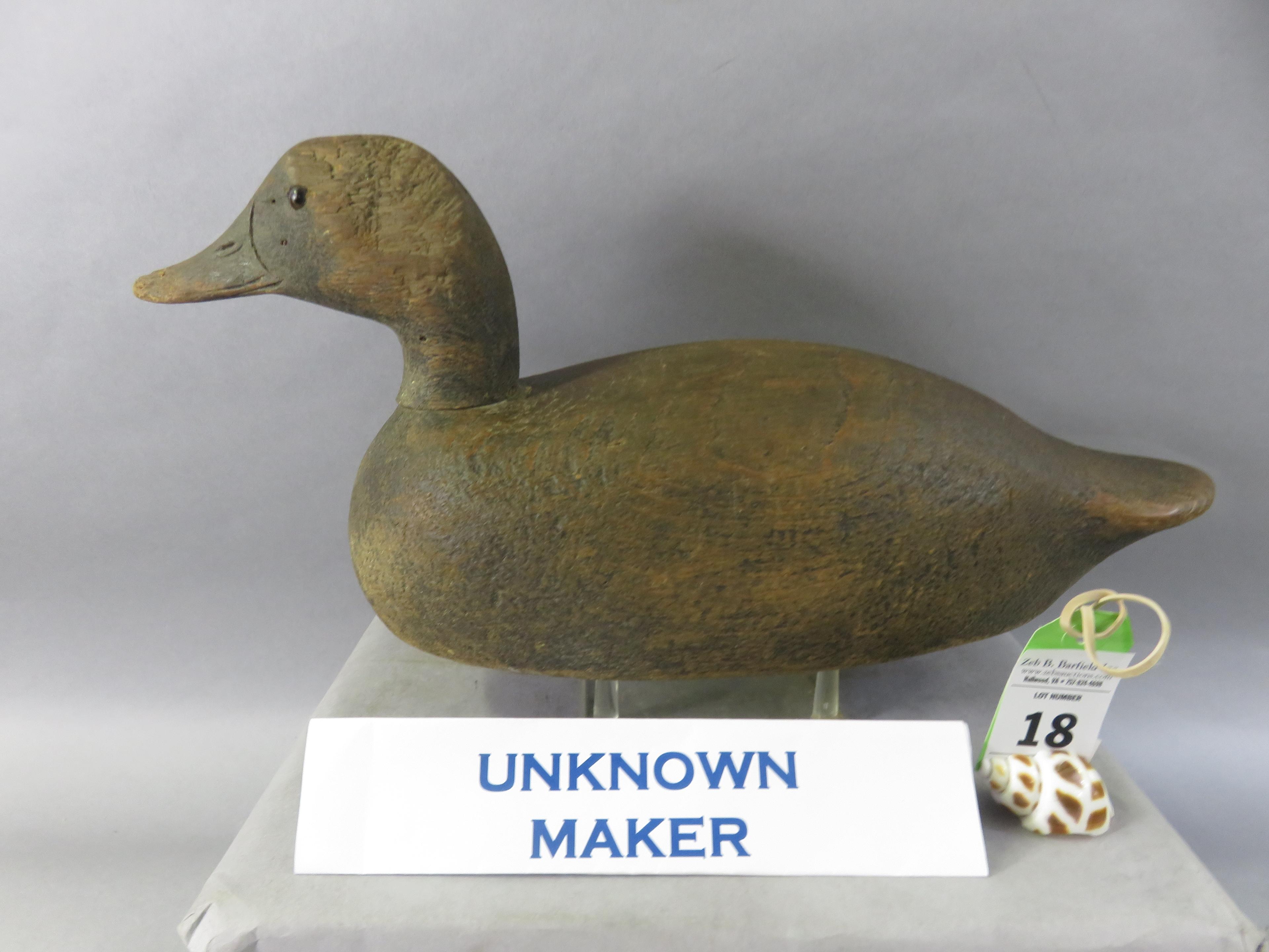 Stylish Black Duck by Unknown Carver