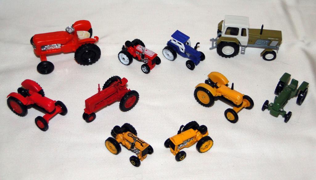 MIXED LOT PLASTIC TRACTORS: (1) CURSOR, (2) SPAIN; (1) HONG KONG; (6) UNBRANDED