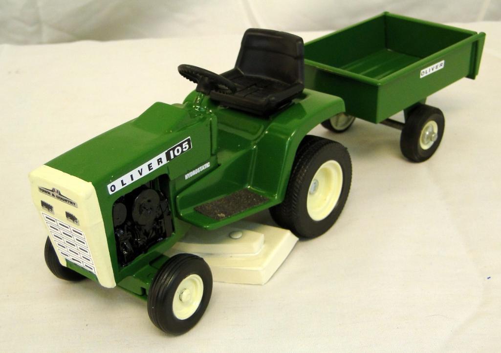 OLIVER LAWN TRACTOR RIDING MOWER AND LAWN CART TRAILER