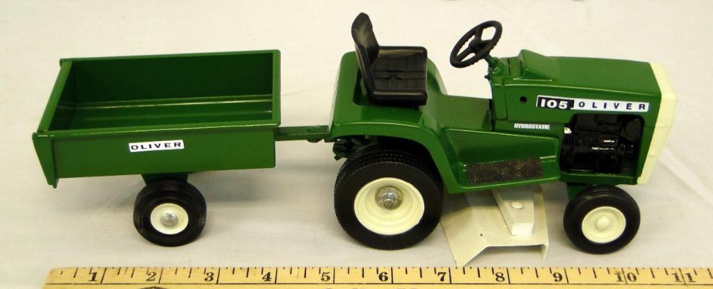 OLIVER LAWN TRACTOR RIDING MOWER AND LAWN CART TRAILER