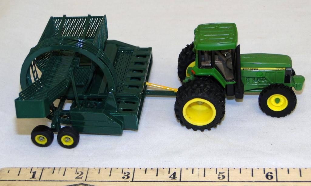 JOHN DEERE 7810 TRACTOR AND CUSTOM FARM EQUIPMENT (METAL)