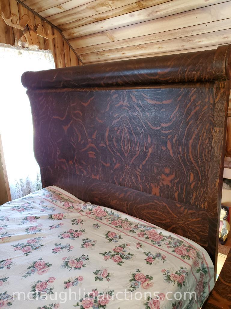 Full size "Tiger Oak" antique Bed Room set