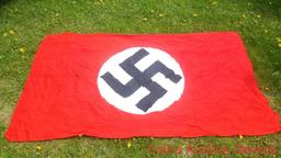 German Nazi flag that measures 6.2 x 3.7. Note, we do not condone the atrocities committed by the