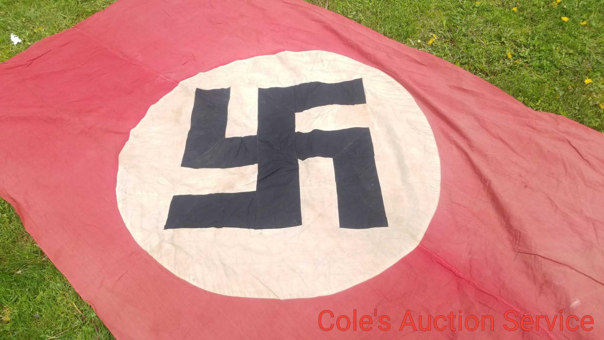 Large German Nazi flag that measures 4.8 x 8.8.Note, we do not condone the atrocities committed by