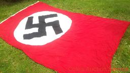 Large German Nazi flag that measures 9ft x 6ft. Note, we do not condone the atrocities committed by