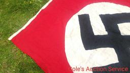 Large German Nazi flag that measures 9ft x 6ft. Note, we do not condone the atrocities committed by