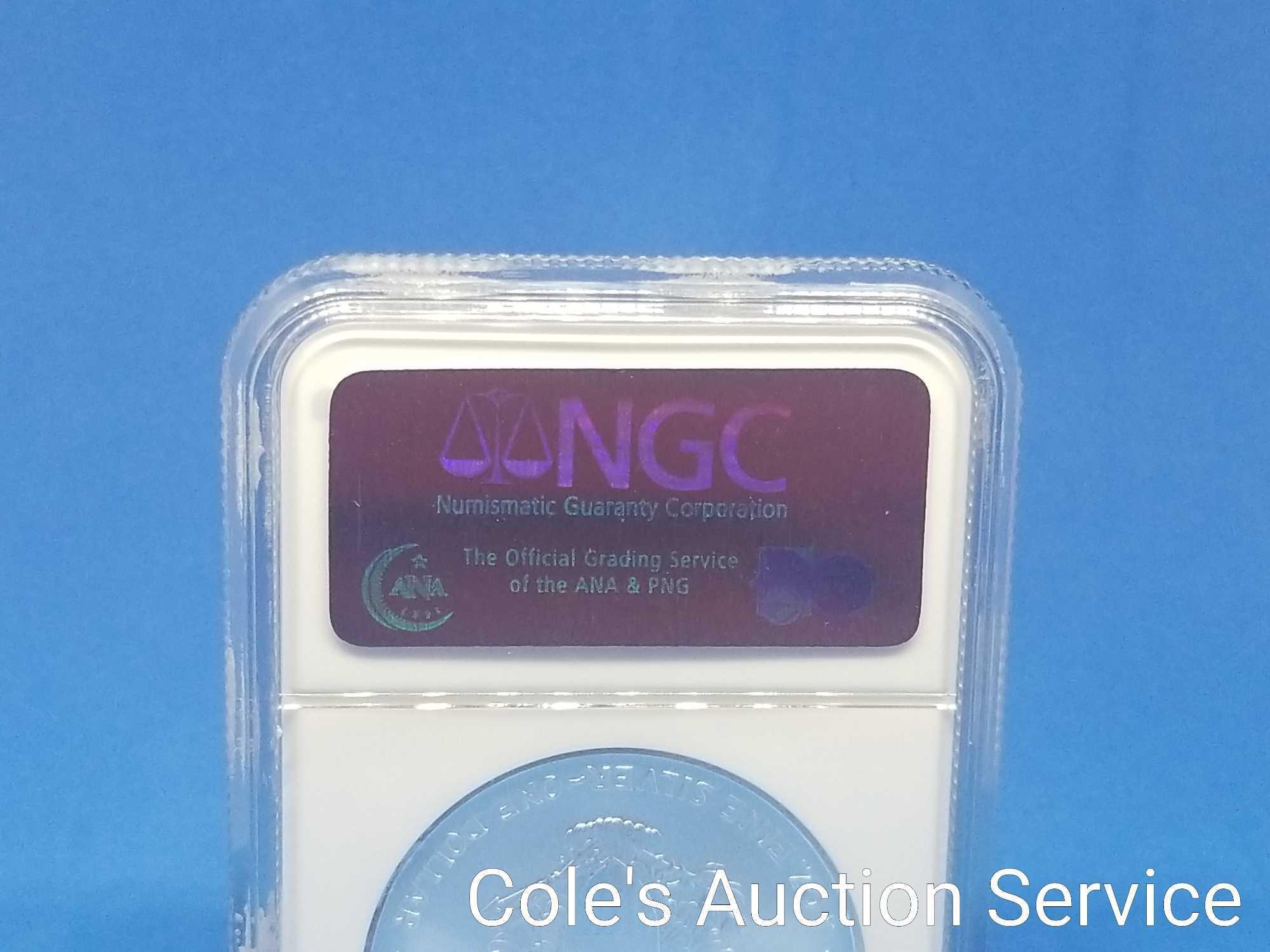 2002 United States Mint American silver eagle dollar. Graded ms69 by NGC.