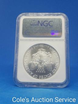 1986 United States mint silver eagle dollar. Graded MS69 by NGC.